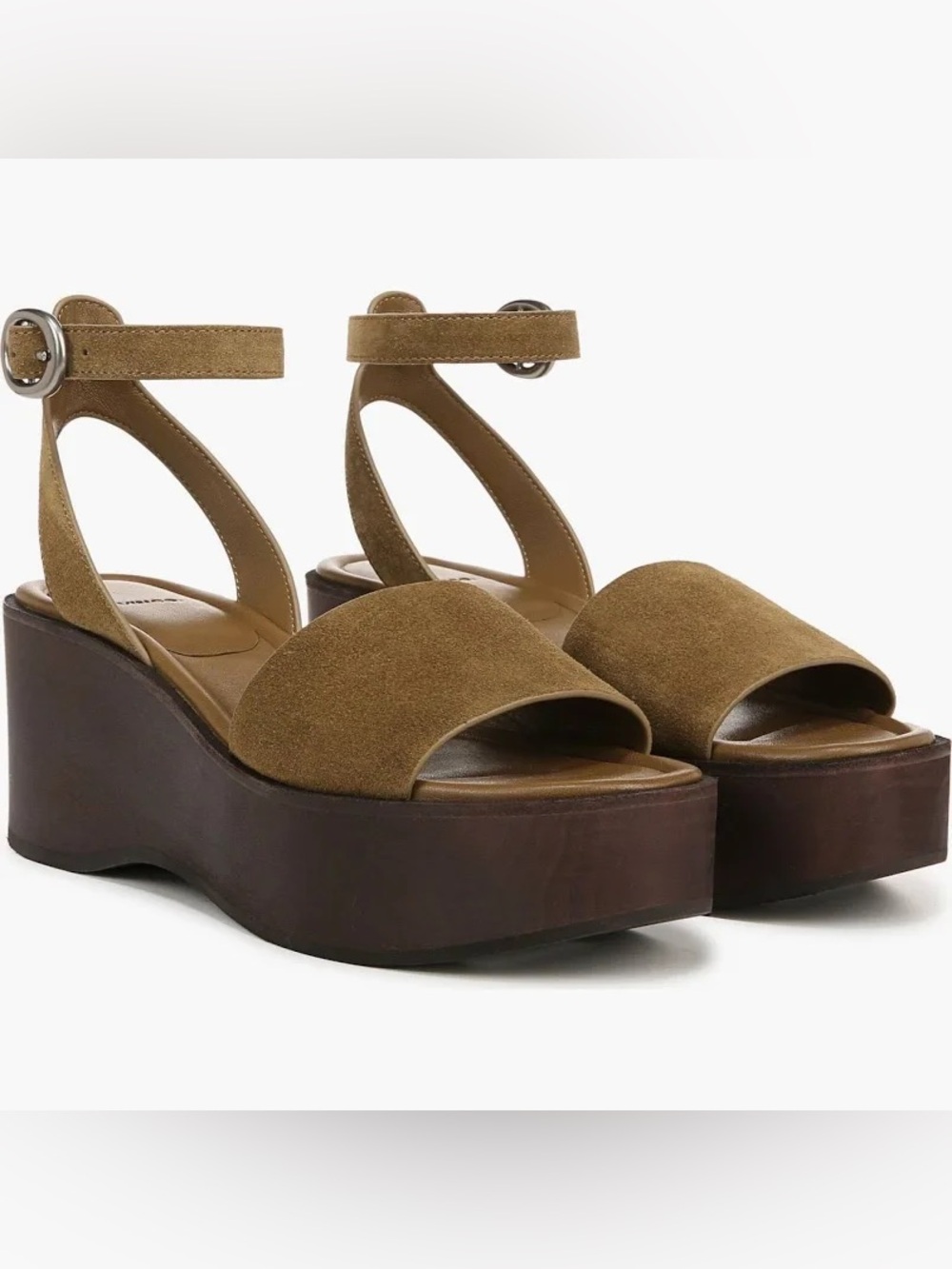 Vince Women's Phillipa Platform Leather Sandals | olive | size 8 | NIB